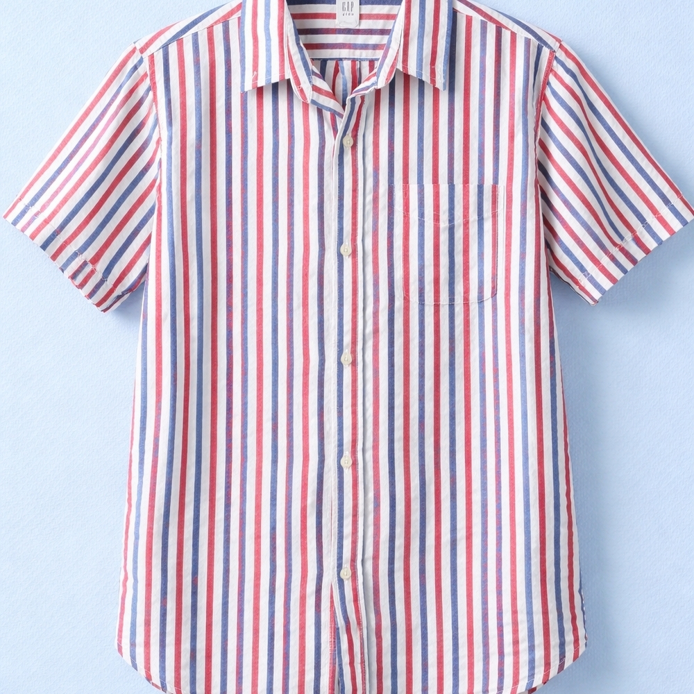 GAP Red and Blue Striped Kids Casual Dress